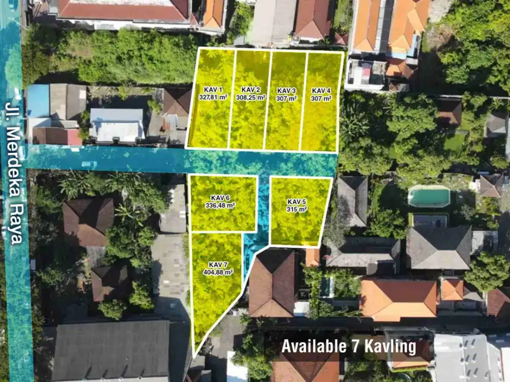 DIJUAL TANAH KAVLING PREMIUM DI JALAN MERDEKA KUTA COCOK UNTUK RUMAH PRIBADI ATAU VILLA