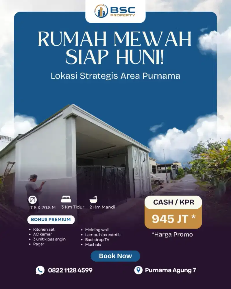Rumah Modern Type 115 Siap Huni Bonus Interior Premium