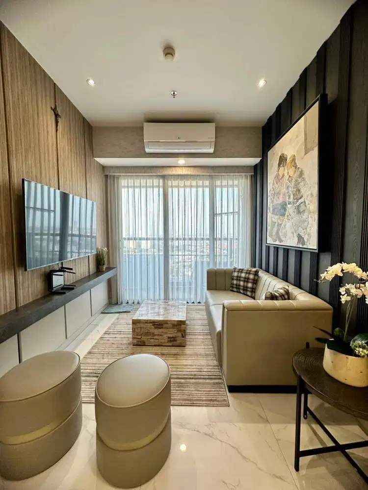SEWA LAVIZ MANSION TIPE 2BR APARTEMEN INTERIOR MEWAH CONNECT MALL