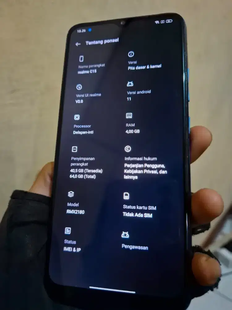 Realme C15 ram 4/64 GB