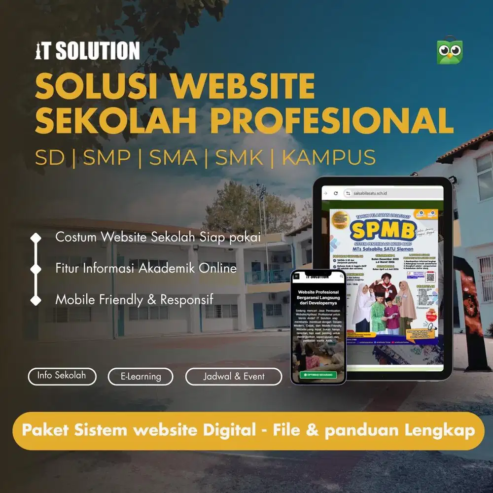 Pembuatan Website Sekolah dengan PPDB Online Profesional