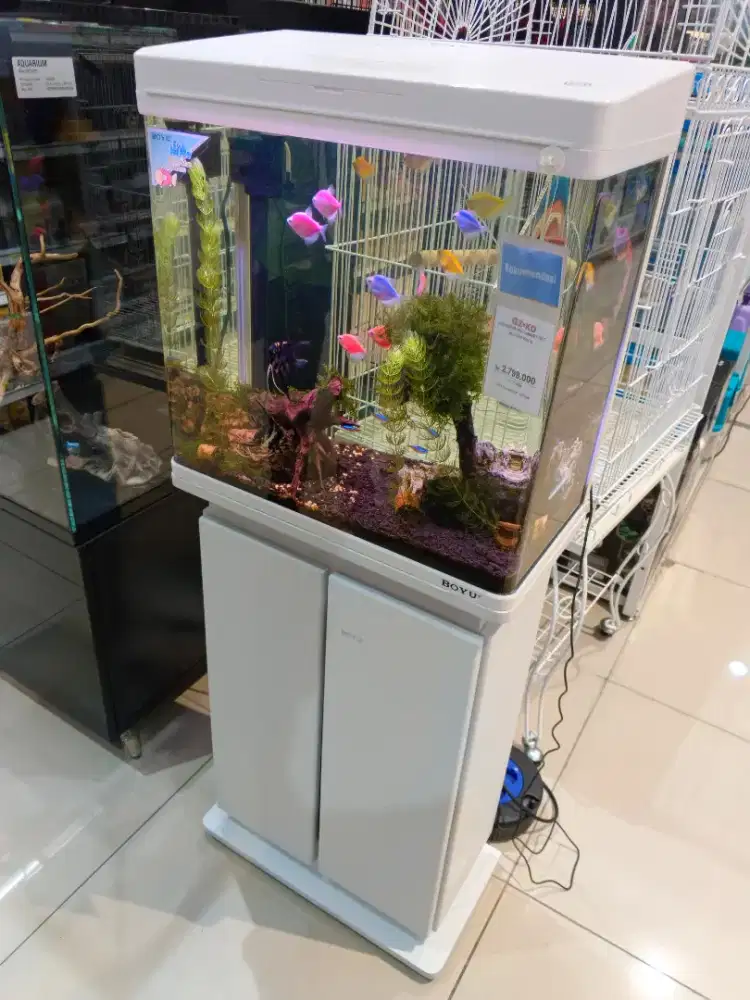 AQUARIUM AND CABINET SET MS-520M White