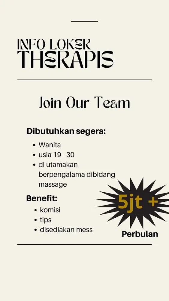 Loker terapis bandung