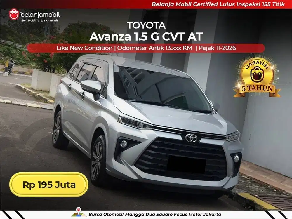 [ LOW KM 13RB ] Toyota Avanza 1.5 G CVT AT 2023/2024