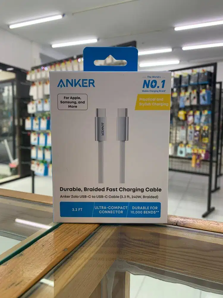 ANKER Zolo Data Cable Type-C to Type-C 240W 1M - A8060
