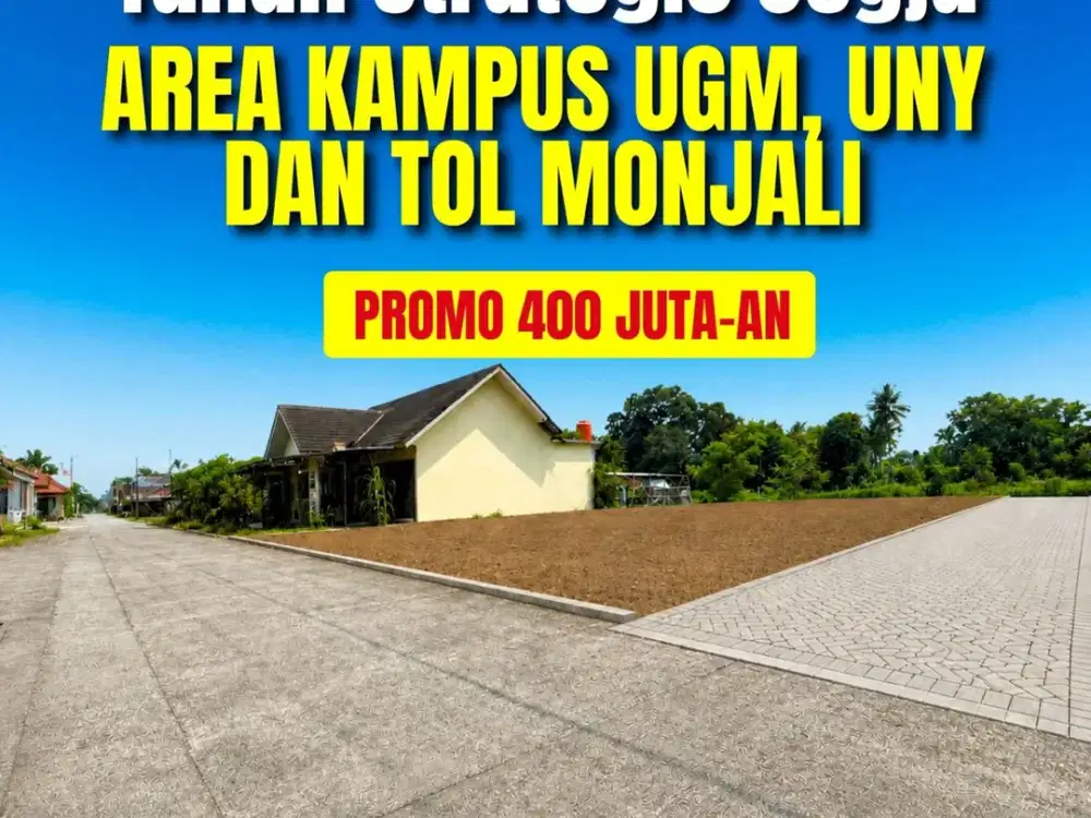 Tanah Jogja Dekat Hotel Hyatt dan Pintu Tol Monjali, Siap Bangun dan Legalitas SHM Pekarangan