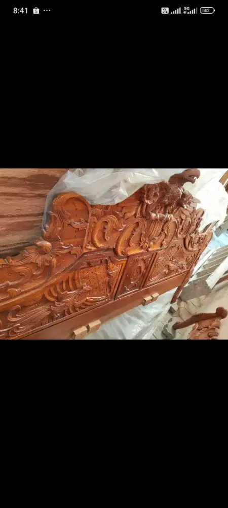 Tempat Tidur Kayu Jati Double