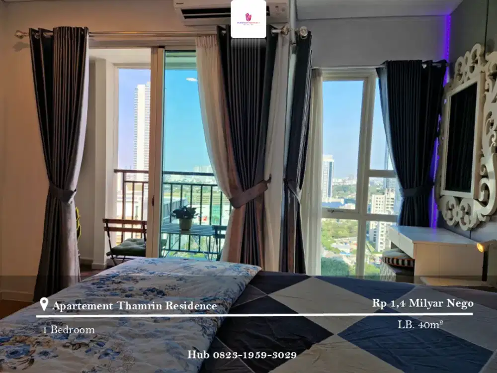 Dijual Apartement Thamrin Residence 1BR Full Furnished Tower A
