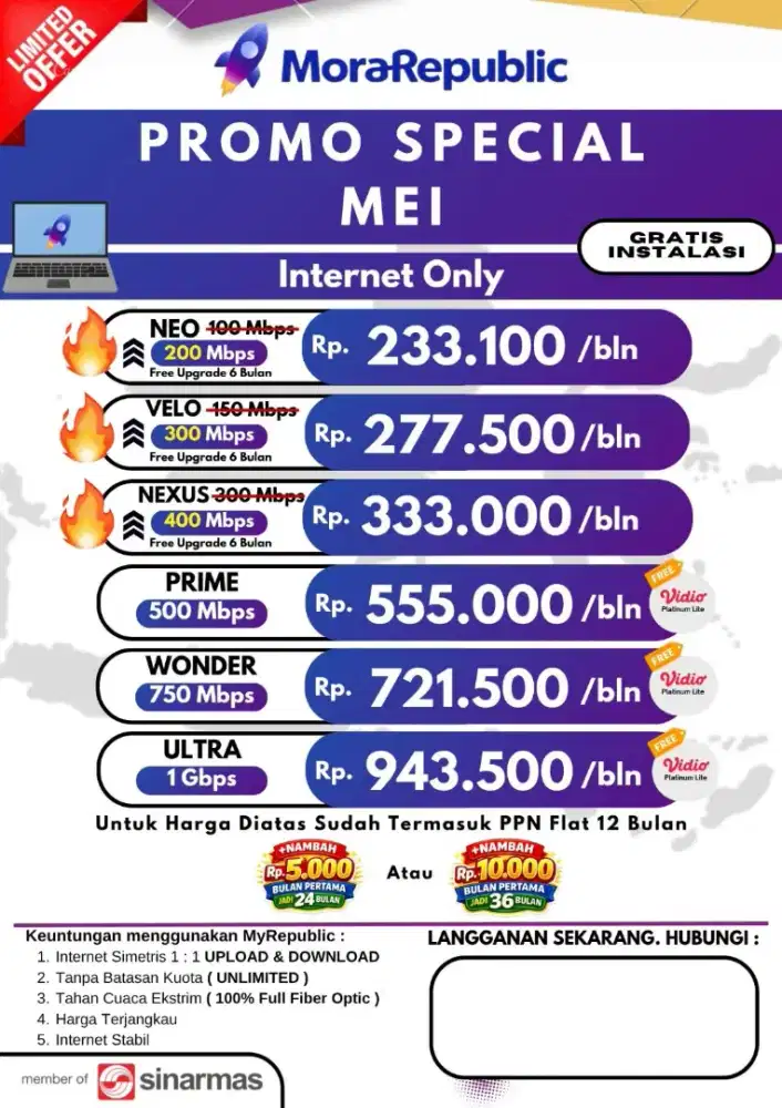 WIFI MYREPUBLIC INTERNET CEPAT STABIL DAN MURAH