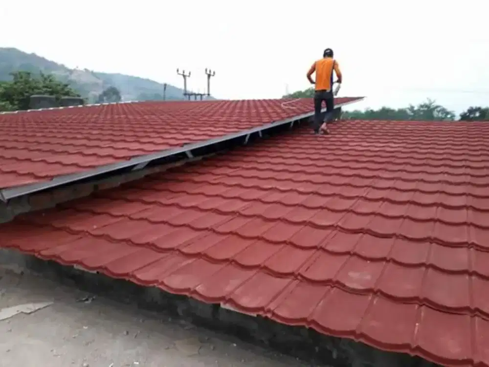 Pemasangan kanopi, Plafon PVC & Rangka Atap baja ringan