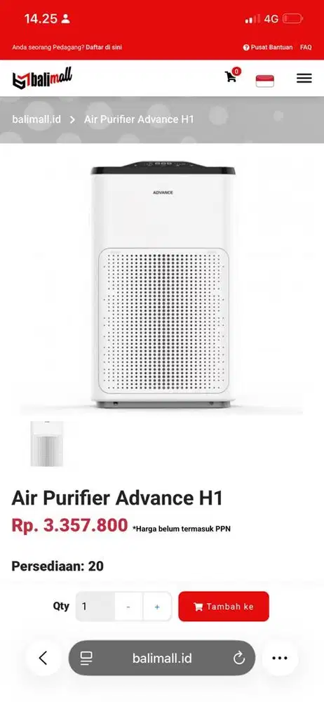 Air purifier merk Advance
