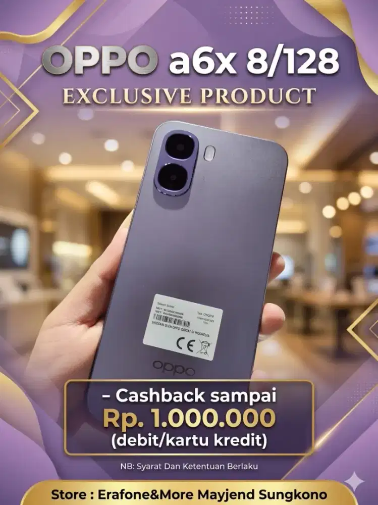 Oppo A6x 8/128 Produk Exclusive