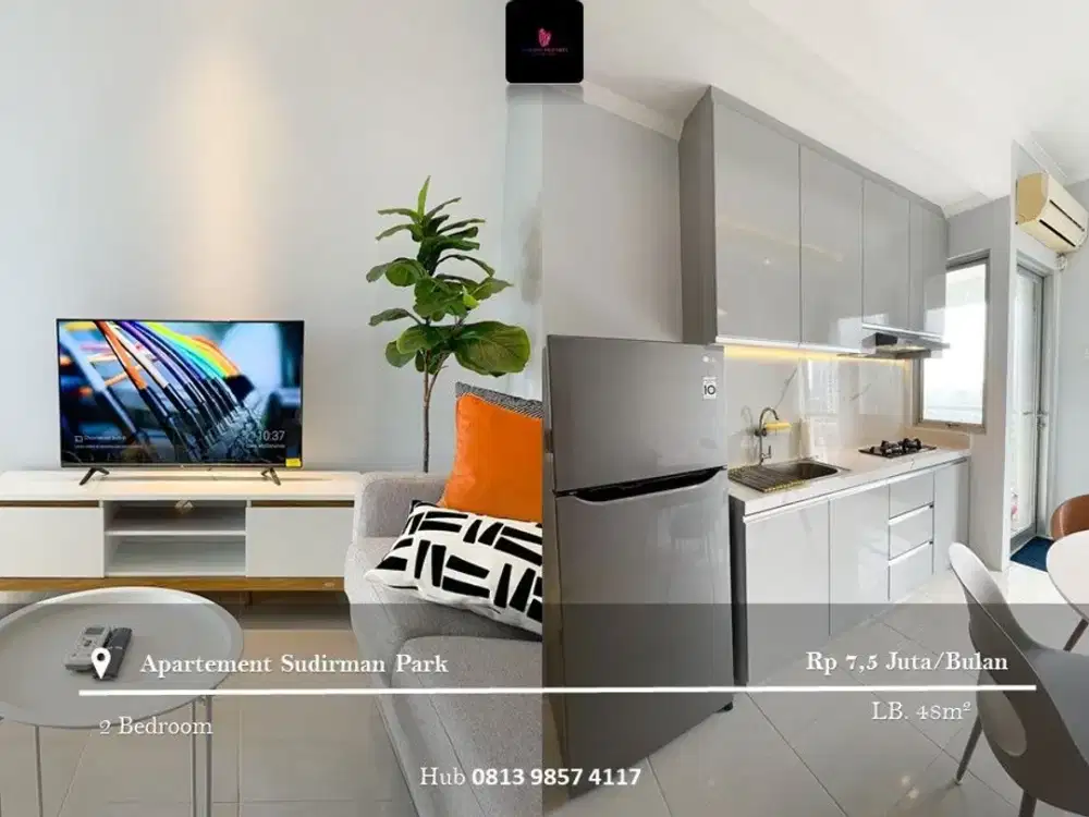 Disewakan Apartemen Sudirman Park Low Floor 2BR Full Furnished Tower A