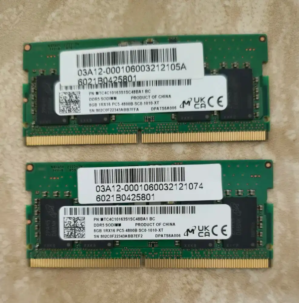 Ram Sodimm DDR5 8Gb 4800 Micron
