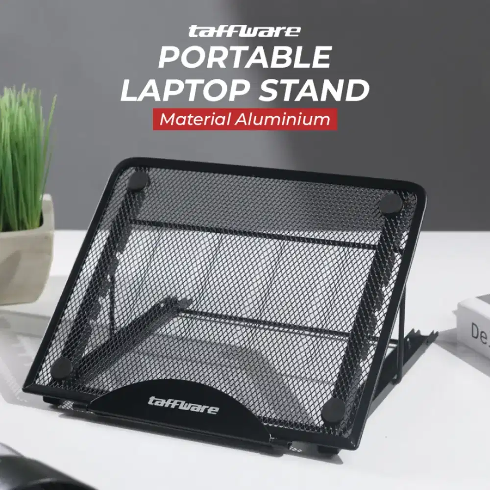 Stand Laptop Aluminium Dudukan Holder Foldable Portable