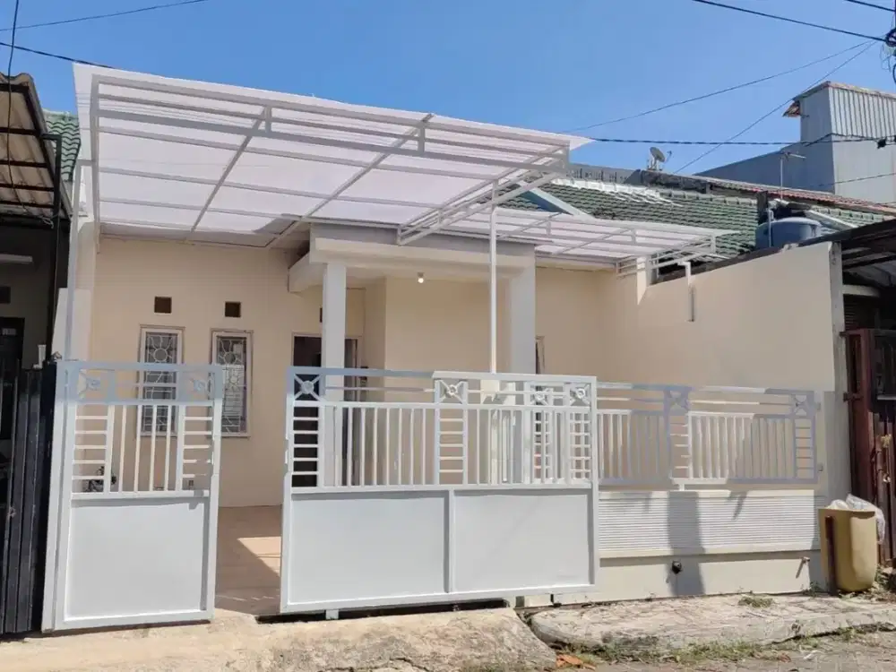 Perumahan Sukolilo Dian Regency , Hadap Utara Carport Ruang Cuci Jemur Kanopi Baru Tandon + Pompa Air