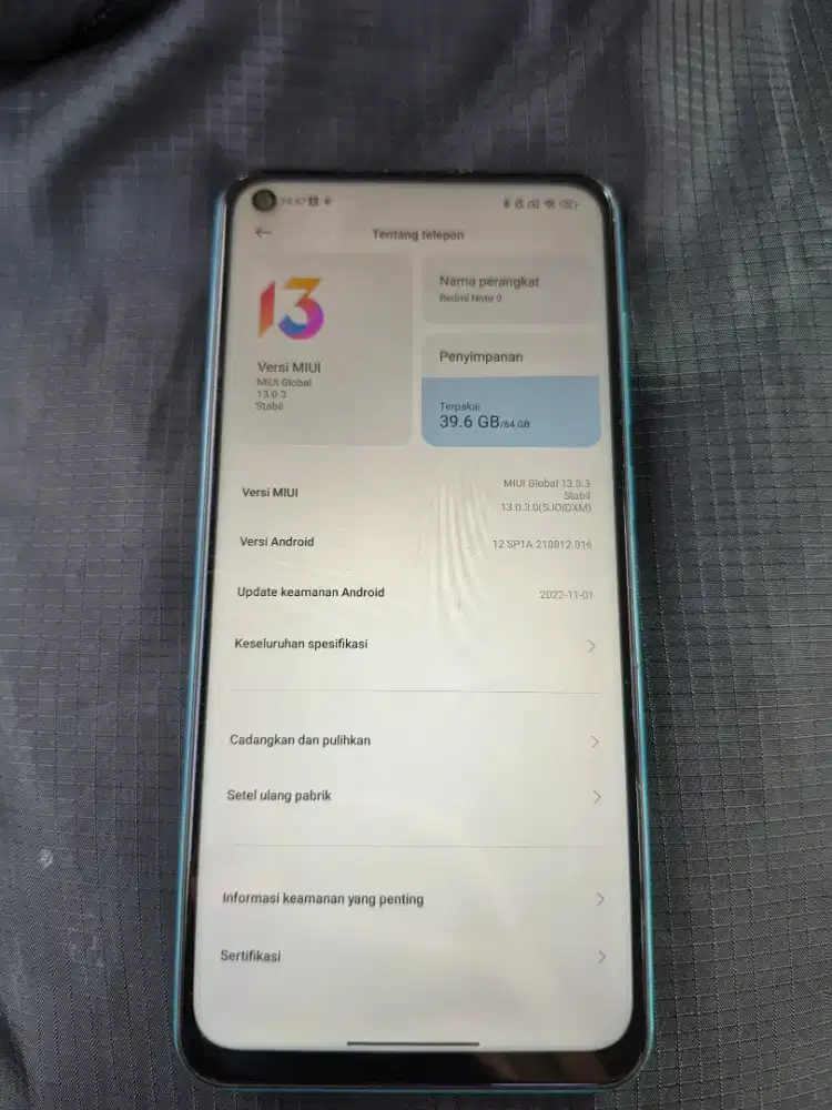 XIAOMI REDMI NOTE 9 4/64