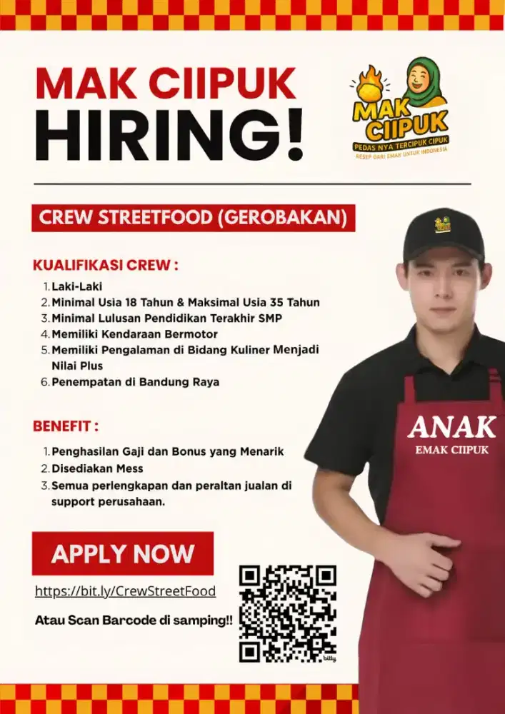 MAK CIIPUK HIRING - CREW STREET FOOD