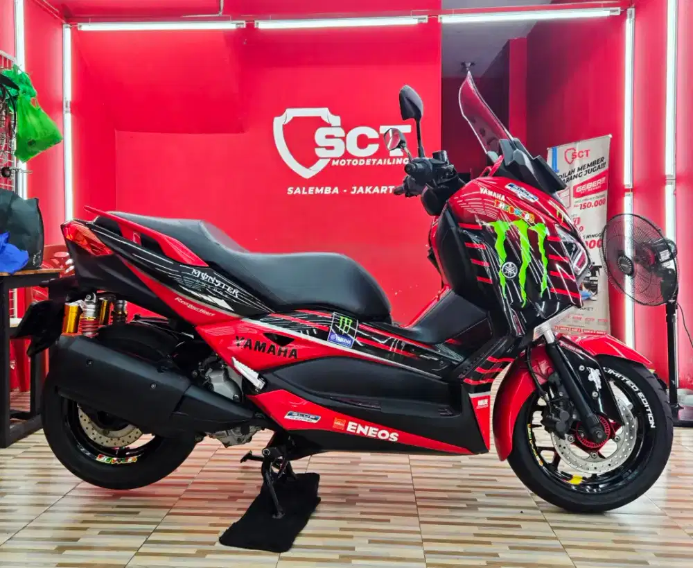 JualCpt90%LikeNew YAMAHA XMAX 250 ABS 2020 SE MONSTER ENERGY MERAH