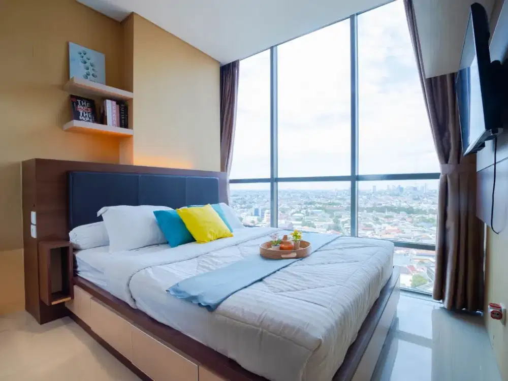 Sewa Murah & Unit Nyaman! Apartemen Type 2BR GP Plaza Slipi Full Furnished, & Lokasi strategis Jakarta Barat (Sudirman, Senayan, Binus, & Slipi)
