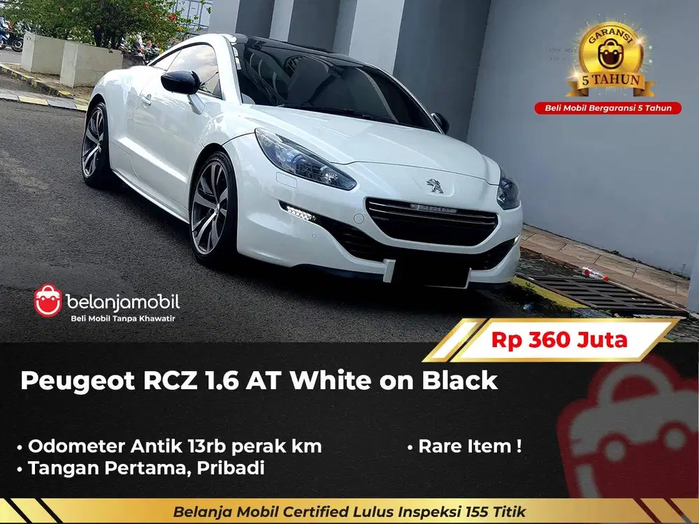 [ ODO ANTIK 13RB ] Peugeot RCZ 1.6 AT White on Black 2013/2014