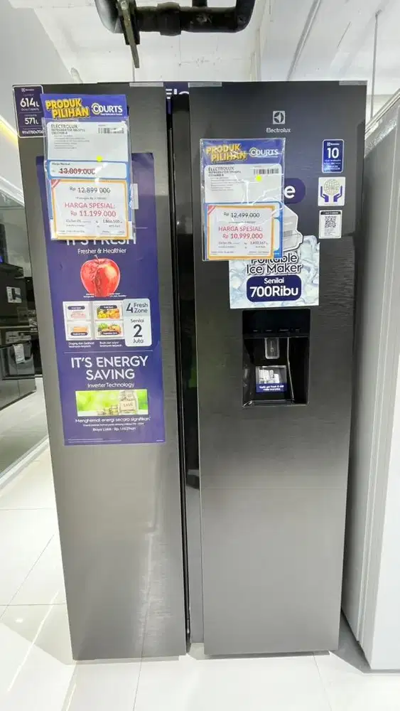 ELECTROLUX REFRIGERATOR SBS 571 L, BISA CICILAN 0%