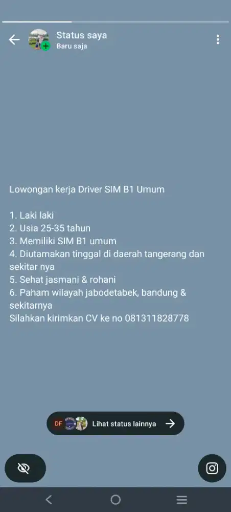 Lowongan kerja driver PT Mitra Kerja Andalan