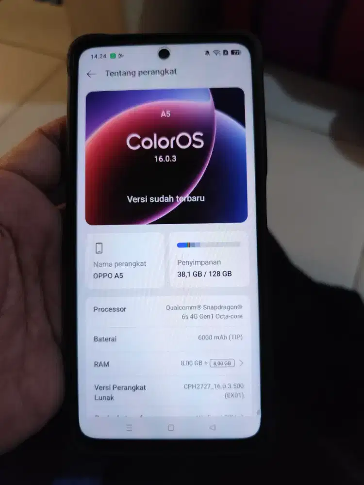 Oppo A5 second rasa baru ex pajangan