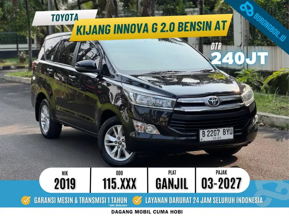 Toyota Kijang Innova G 2.0 Bensin at 2019 Hitam Metalik