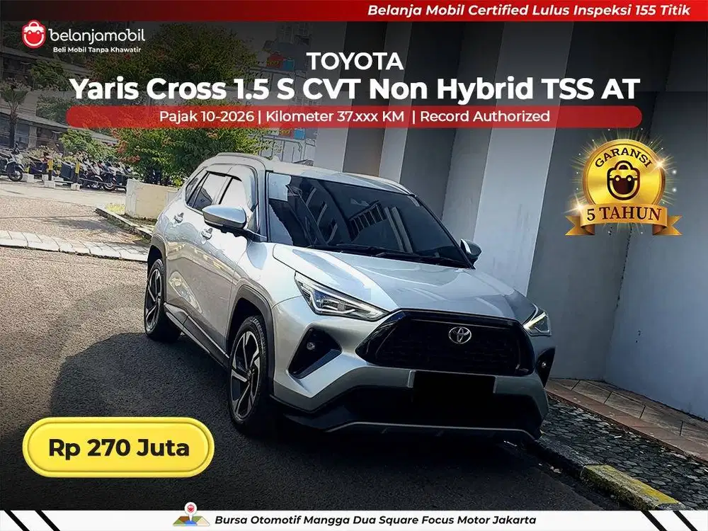 [ GARANSI 5TH ] Toyota Yaris Cross 1.5 S CVT Non Hybrid TSS 2023/2024