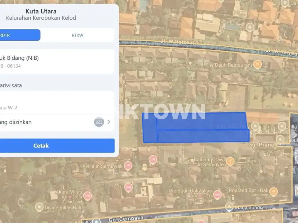 Tanah Komersial di Area Terkenal Petitenget Seminyak Dijual - Thumbnail 4