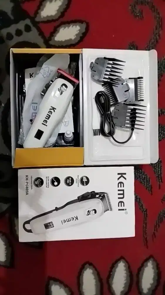 Mesin alat cukur rambut clipper elektrik profesional