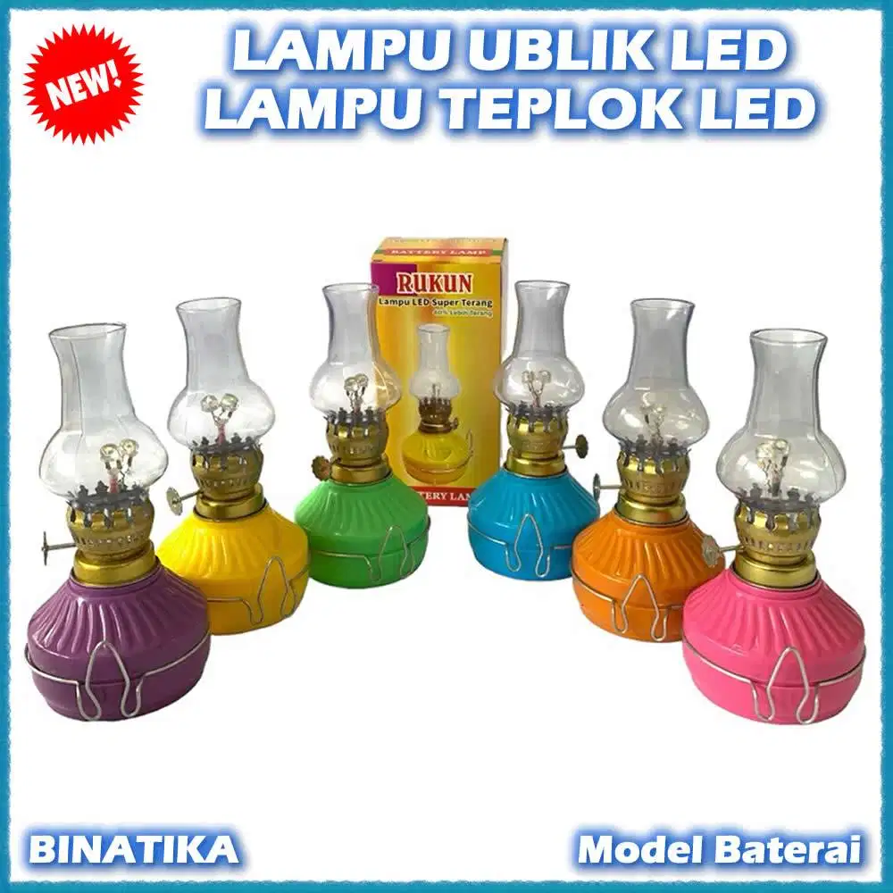 Lampu Teplok Templok LED Baterai Lampu Ublik LED Super Terang