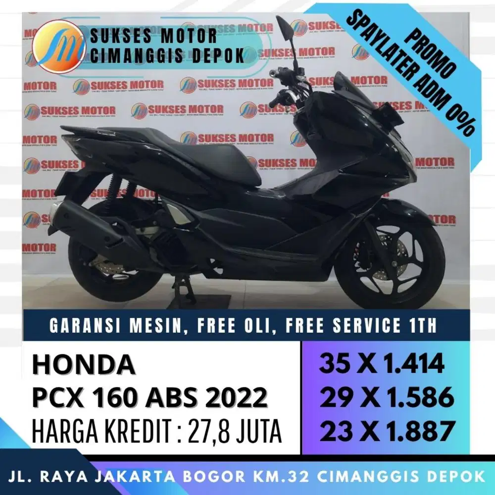 NEW PCX 160 ABS 2022 MULUS LIKE NEW CASH KREDIT [SUKSES MOTOR]