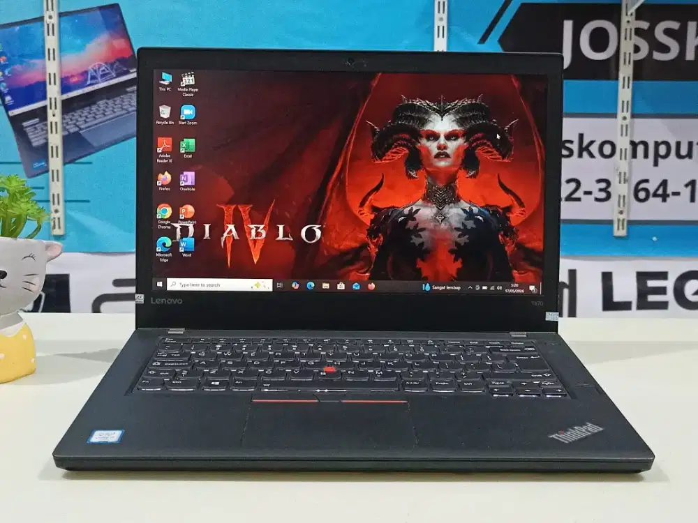 Laptop bekas Lenovo Thinkpad T470 Ram 8 GB, Intel core i7-Gen6