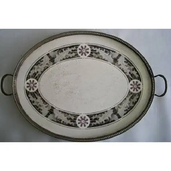 Vintage Antik - Art Nouveau nampan / baki gambar BUKETAN BUNGA