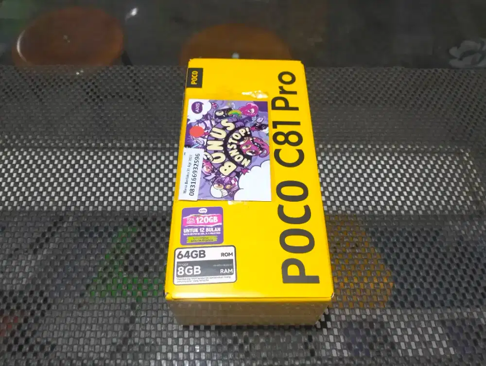 Poco C81 Pro. Ram 8gb(4+4). Internal 64gb. Kondisi baru. Garansi 1 th