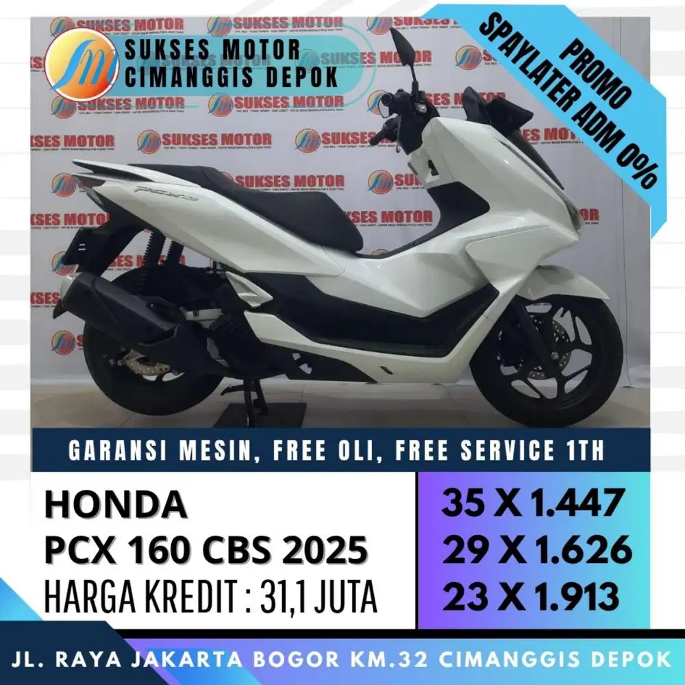 KM LOW PCX 160 CBS 2025 CASH KREDIT SPAYLATER ADM 0% [SUKSES MOTOR]