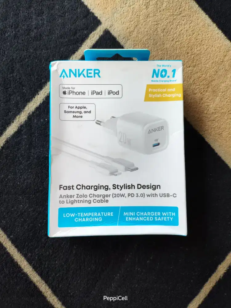 Charger iphone Anker Zolo 20W + Kabel USB C to Lightning