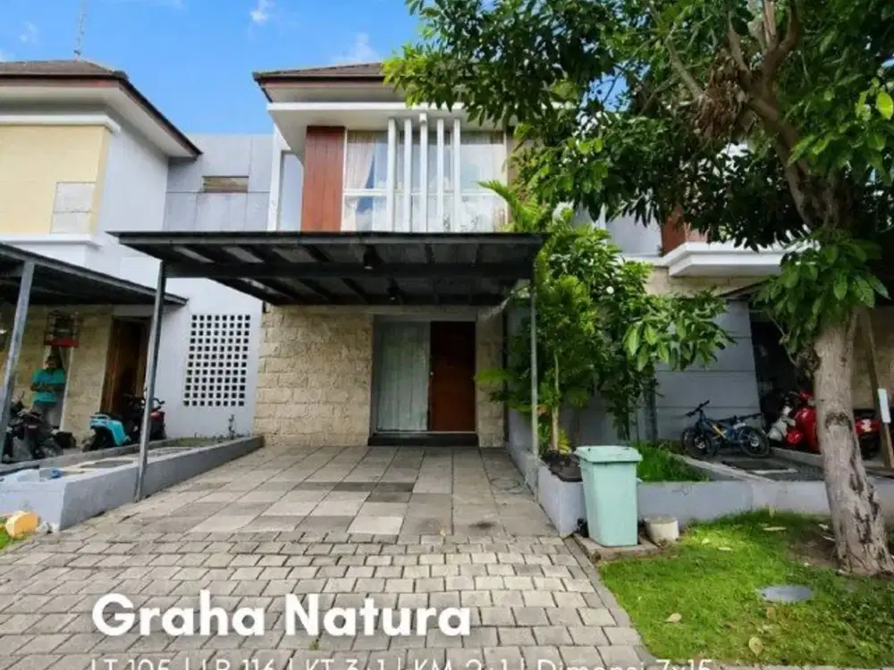 Rumah Graha Natura  SIAP HUNI, SEMI FURNISHED, ROW JALAN 3 MOBIL