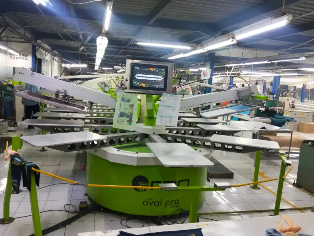 Mesin Automatic Screen Printing 16 Color ROQ Portugal PRO P50 XL+