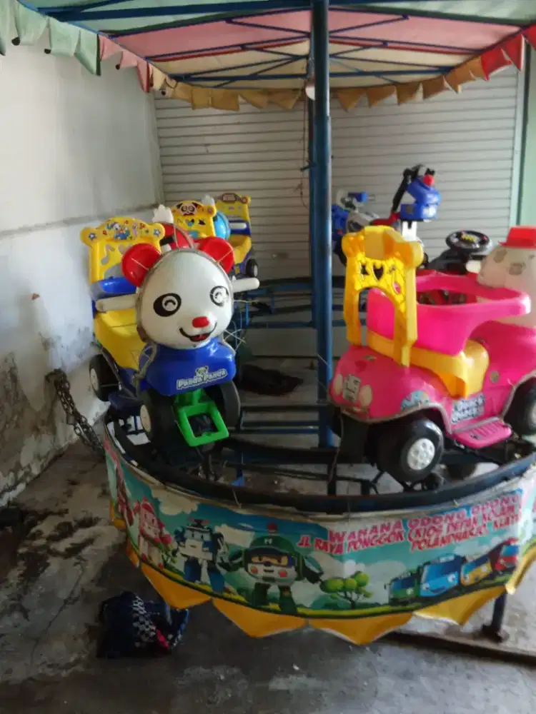 Odong odong mainan anak komedi kereta putar pasar malam murah