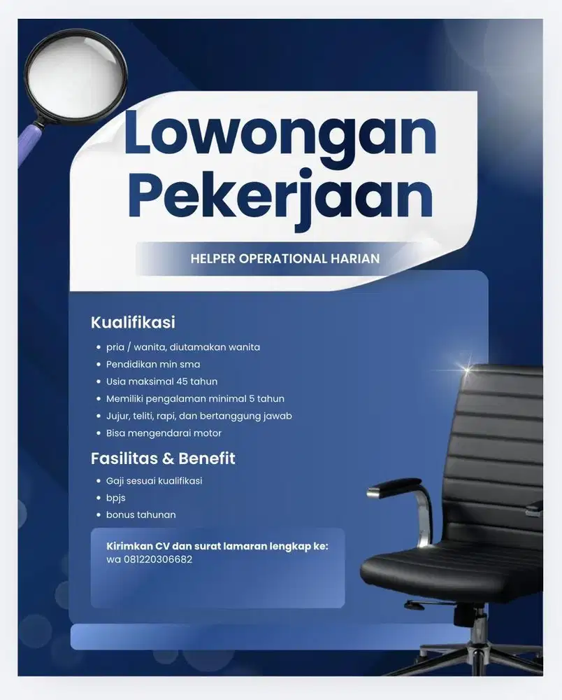 Lowongan kerja HELPER