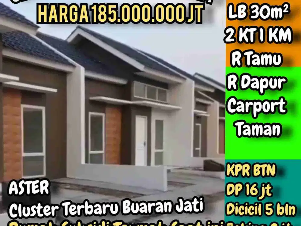 Cluster Aster Rumah Subsidi Impian bagi Setiap orang.