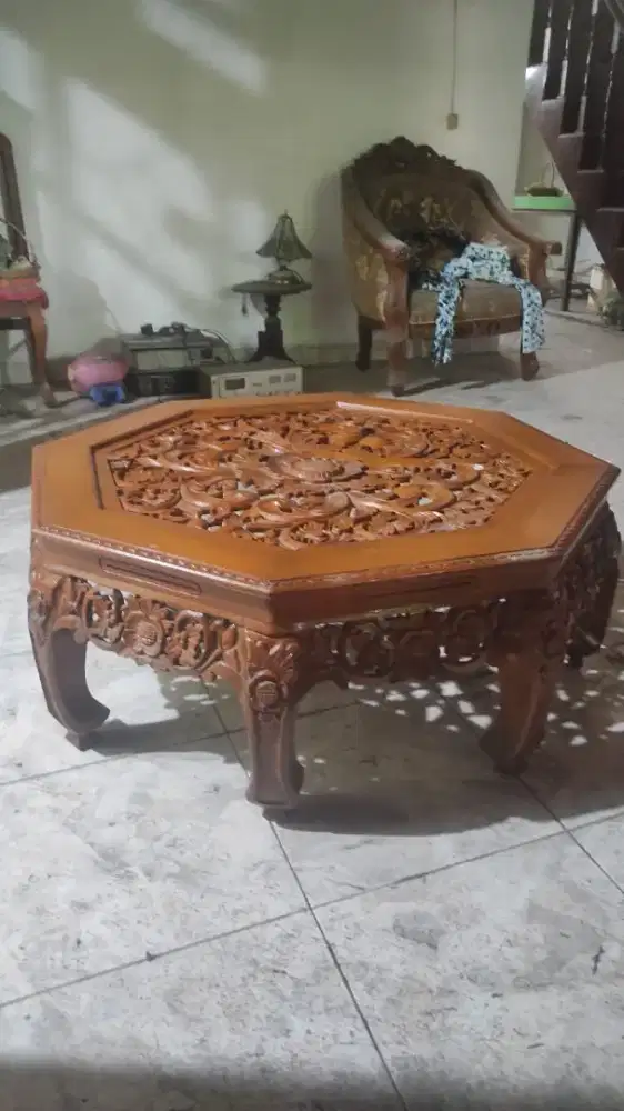 Meja ruangan keluarga ( kayu jati)