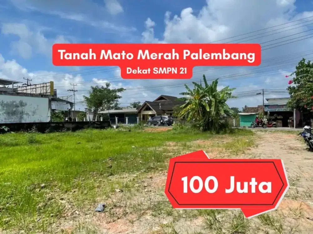 Jual Tanah Murah Mata Merah Palembang Dekat PUSRI – 132 m² SHM Harga 100 Juta