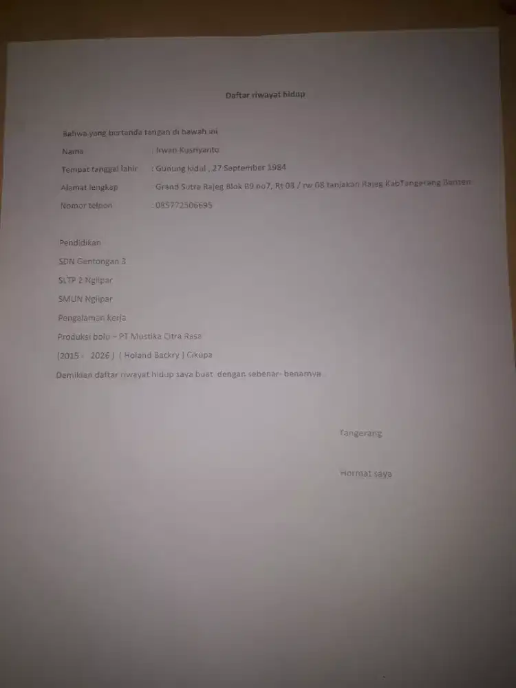 Cari orderan kerjaan yg bisa di bawa pulang