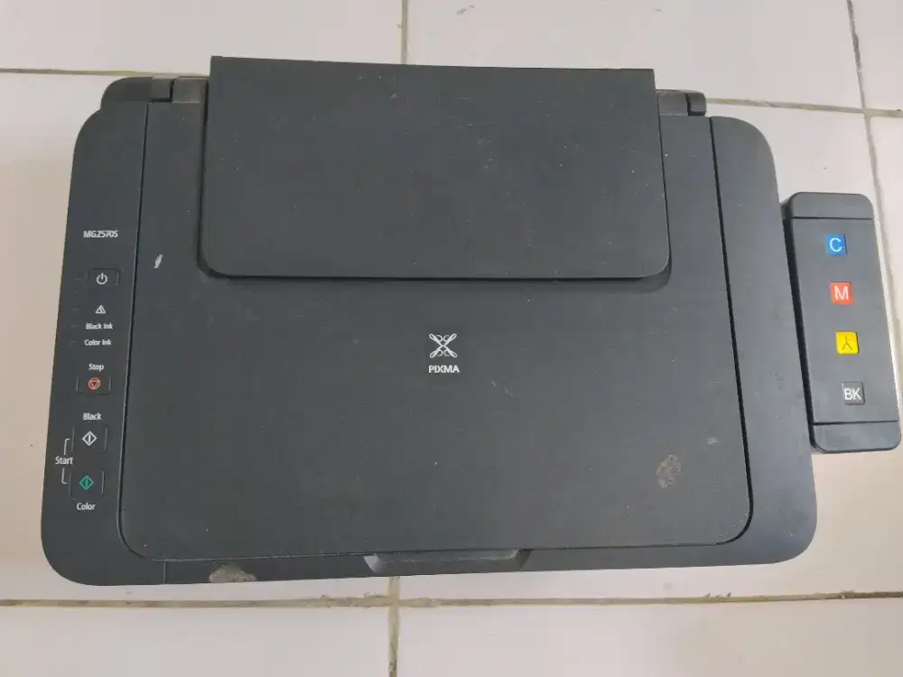 Pixma MG25705 Plus Injeksi Printer Scan Rusak Hitam Gak Keluar