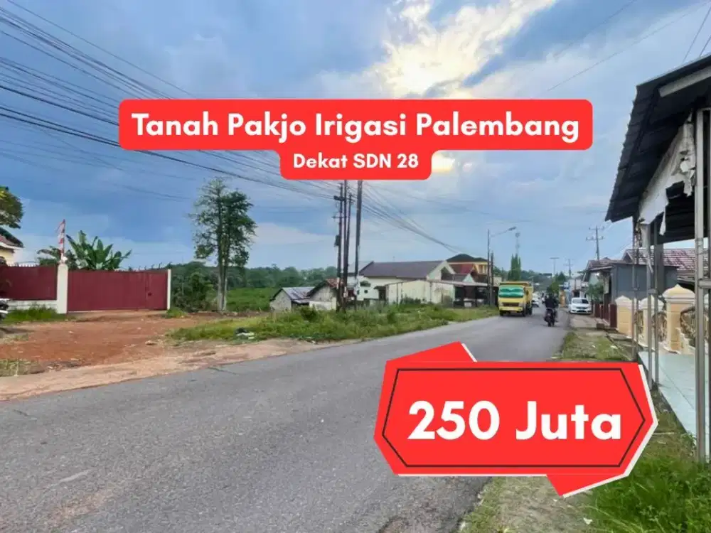 Jual Tanah Murah Pakjo Irigasi Palembang Dekat MAN 3 – 120 m² SHM Harga 250 Juta