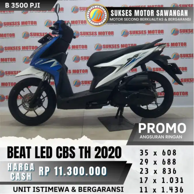 ISTIMEWA HONDA BEAT LED CBS TH 2020 UNIT MULUS BISA KREDIT BERGARANSI